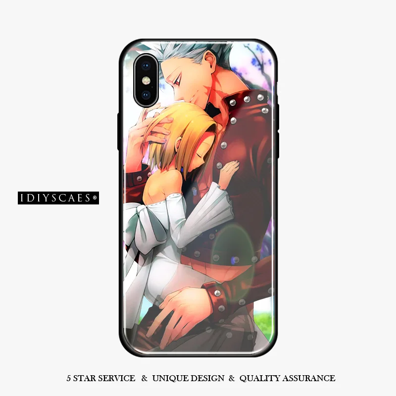 Elaine Ban Nanatsu no Taizai стеклянный Мягкий силиконовый чехол для телефона iPhone 6 6S 7 8 Plus X Xr Xs