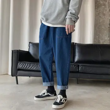 

EWQ / men's wear loose korean trend blue jeans 2020 spring summer fashion new all-match denim casual pants for male 9Y1642