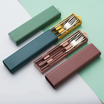 

Dinner Set Cutlery Stainless Steel Tableware Knife Fork Spoon Dinnerware Set With Box Western Dinner Tools