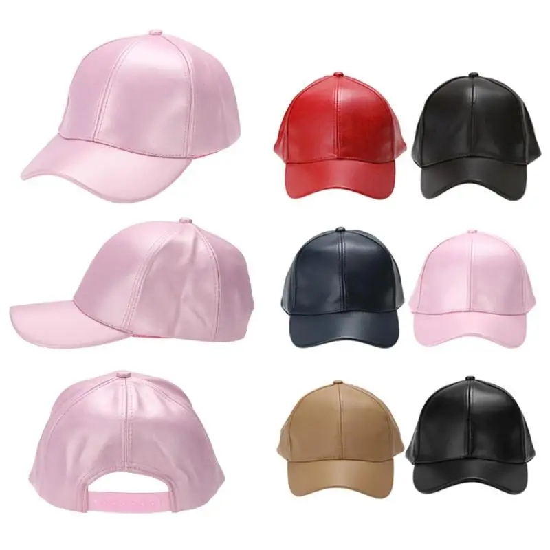 Бейсболка из искусственной кожи для мужчин и женщин Регулируемая Snapback 2018 лидер