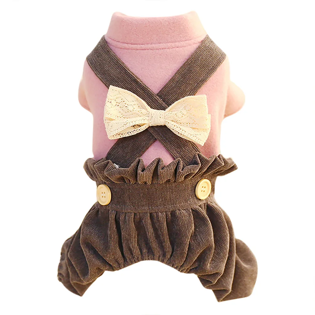 Pet Dog Clothes for Small Dog Coats Jacket Winter Dogs Pet Fashion Bow Lantern Cute Bib Pants Comfort Costume Cat Dog Clothing