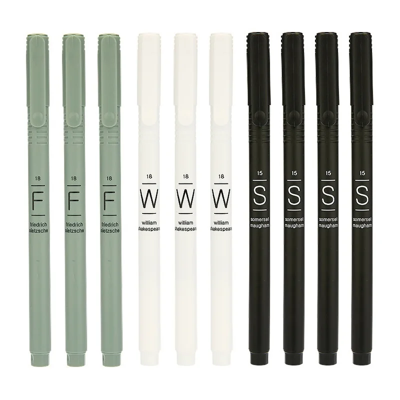 

12 Pcs 0.35mm Fine Black/Blue Ink Gel Pen School Office Supplies Student Writing tools Fresh Style Gift Simple Exam Boligrafos