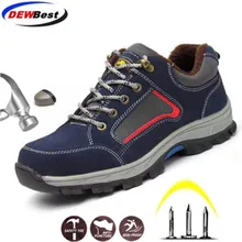 Мужская Рабочая защитная обувь со стальным носком; неубиваемая защитная обувь; легкая промышленная Строительная обувь; мужские зимние ботинки