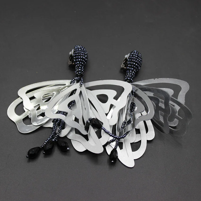 Новые Подиумные длинные серьги клипсы в стиле барокко 577|earrings fashion|fashion earringsearrings