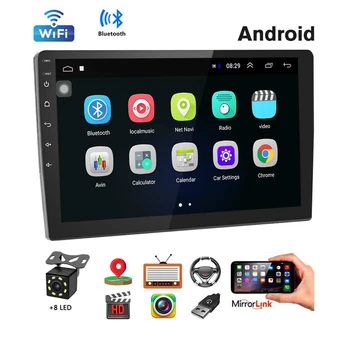 

Car Stereo Double Din Android Navigation Stereo 10.1 Inch HD Press Sn in Dash Car Stereo with Bluetooth GPS WiFi FM Radio Su