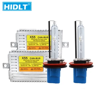 

HIDLT Original DLT X55 55W Canbus Ballast Kit Xenon H7 H1 H11 9012 D2H Auto HID Replacement Bulb 5500K Error Free Ballast Kit