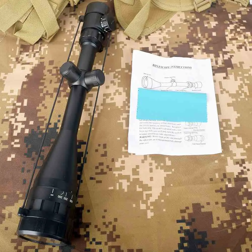 6-24x50 Aoe Riflescope Регулируемый зеленый красный точечный охотничий светильник тактический прицел оптический прицел