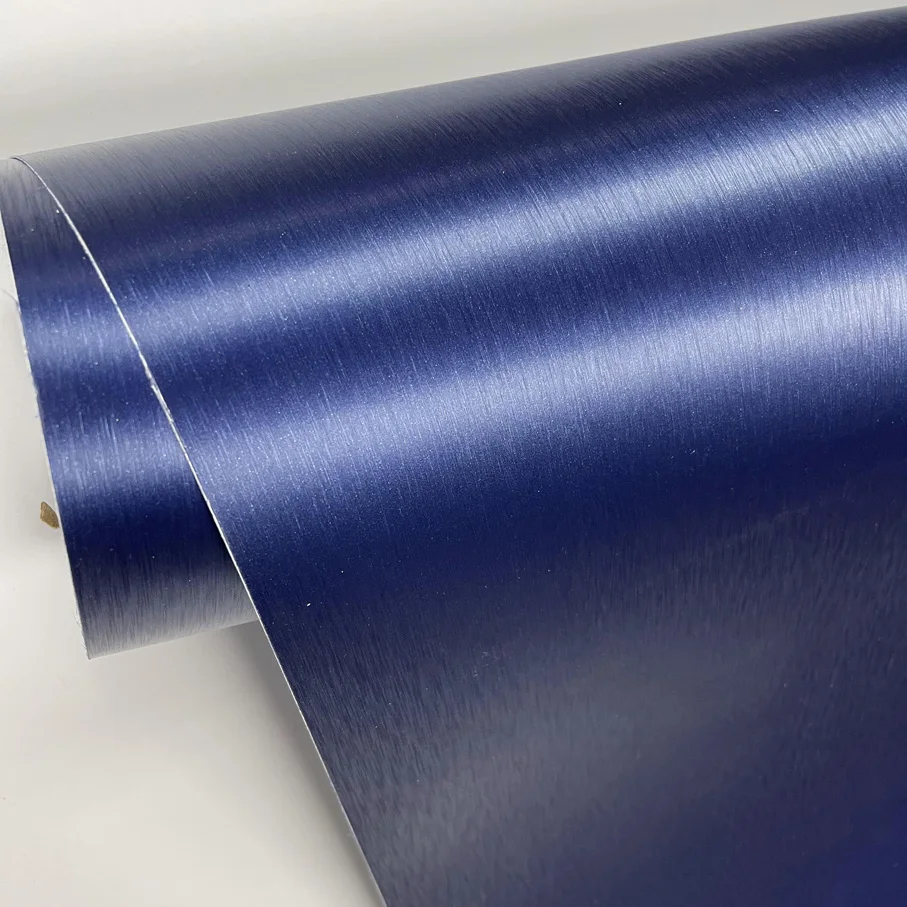 Schwarz Blau Dunkel Grau Silber Metallic Gebürstetem Aluminium Vinyl auto  Wrap Film Größe: 10/20/30/40/50/60x152 CM Option durch freies verschiffen