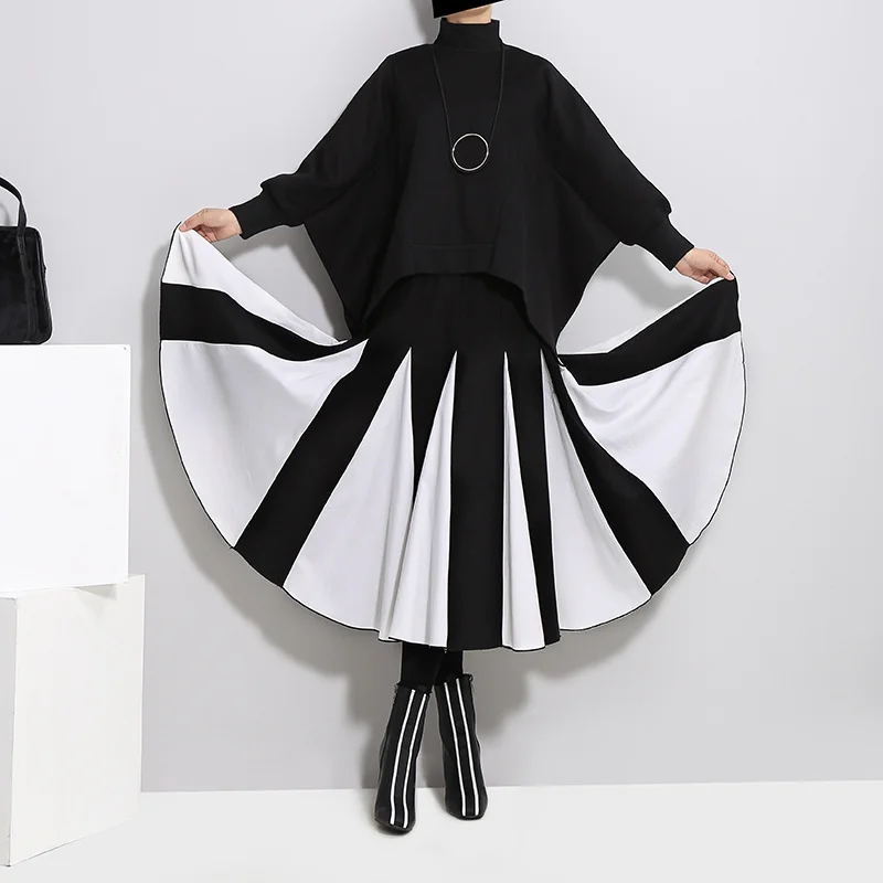 Шерстяная Юбка новая мода для женщин в женские можно сочетать с юбкой средней длины с высокой талией