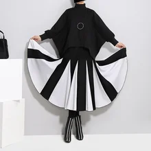 Шерстяная Юбка новая мода для женщин в женские можно сочетать с юбкой средней длины с высокой талией