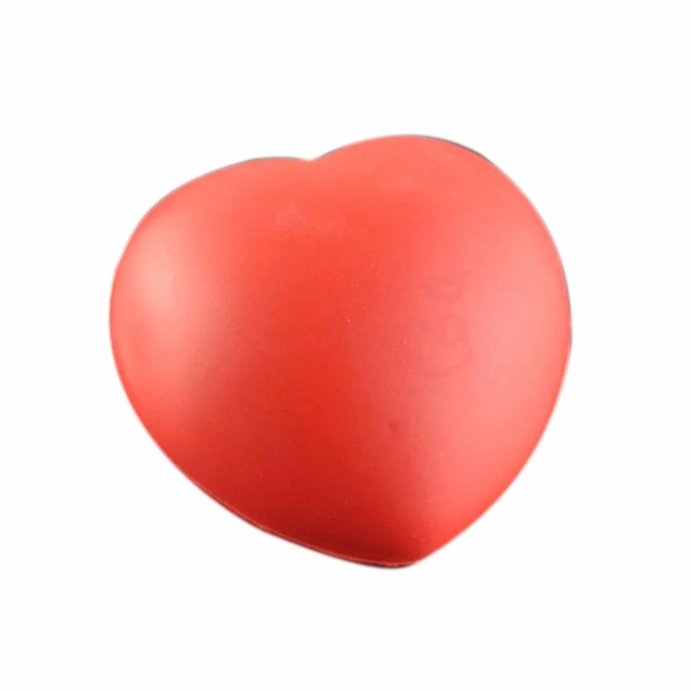 

1pcs Cute Heart Style Squeeze Elastic Rubber Soft Foam Ball Heart Shaped Exercise Stress Relief