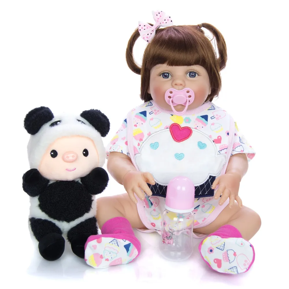 Дизайн Reborn Baby Dolls 57 см полный силиконовый корпус новорожденная девочка младенцы кукла игрушка 23 дюймов Boneca Reborn рождественские подарки подарок