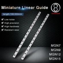MGN15 MGN9 MGN12 MGN7 MGN Miniature Linear Guide Rail 100 - 550 MM Without Carriage Linear Rail Guides For CNC 3D Printer Parts