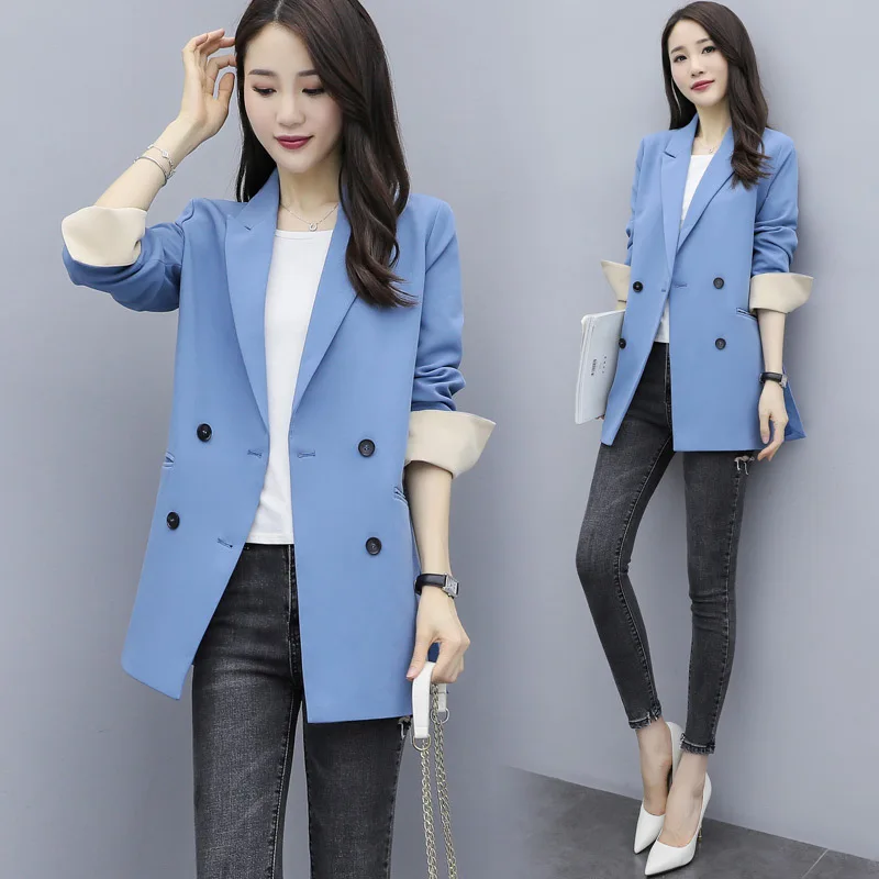 

Suit Jacket Women's Tennis Red-2019 New Style Spring And Autumn Korean-style Loose-Fit British-Style Casual Suit Short Coat Fash