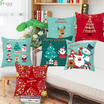 

45*45cm Cushion Cover Polyester Throw Pillows Sofa Home Decor Decoration Decorative Pillowcase Merry Christmas Deco Xmas Gifts