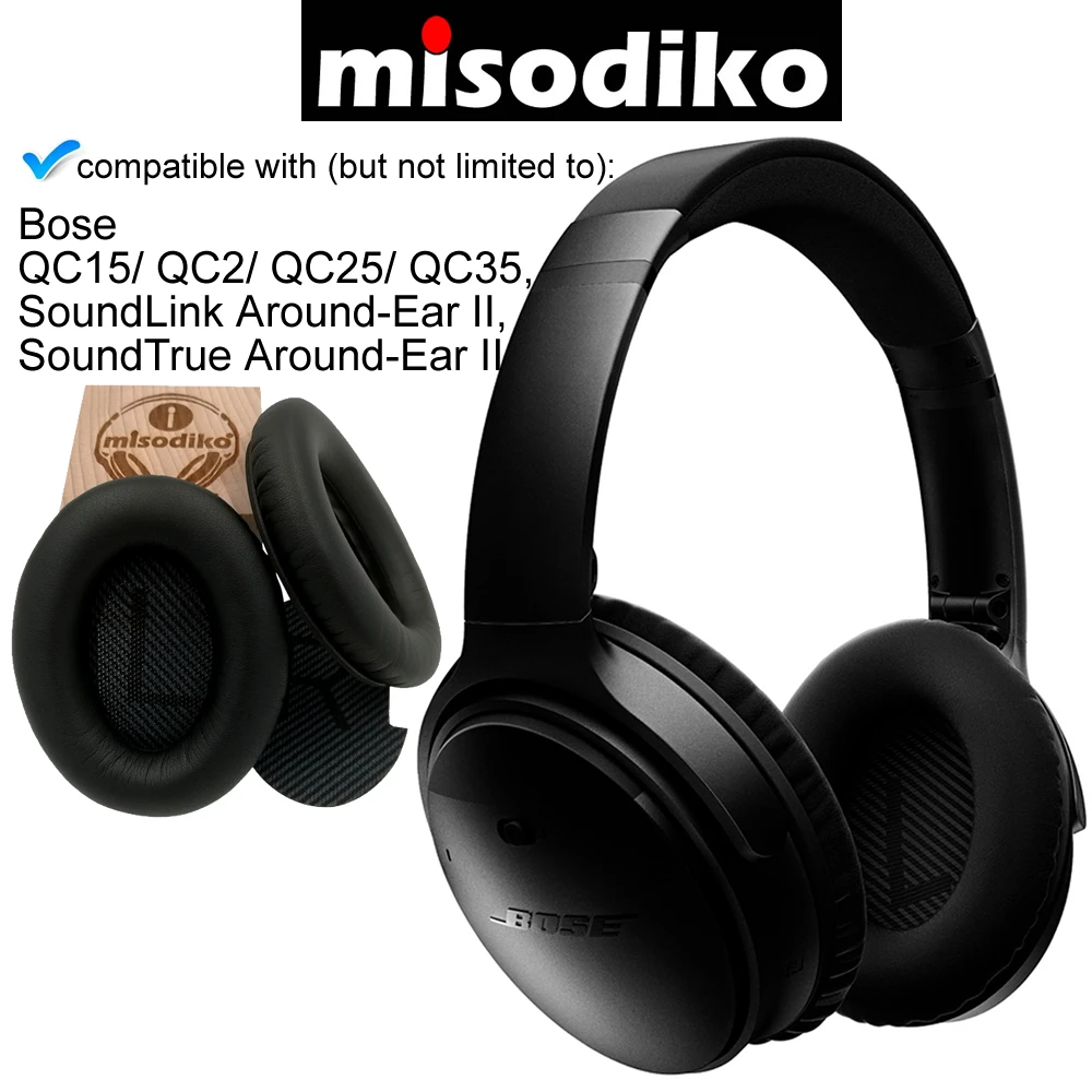 Сменные амбушюры misodiko для Bose quietкомфорт QC35 QC25 QC2 QC15 SoundTrue AE2 AE2i AE2w подушки