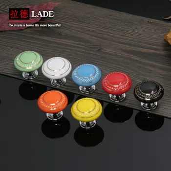 1PC Cabinet Knobs Ceramic Furniture Handles Door Drawer Cupboard Wardrobe Kitchen Knob Pull Handle Furniture Hardware