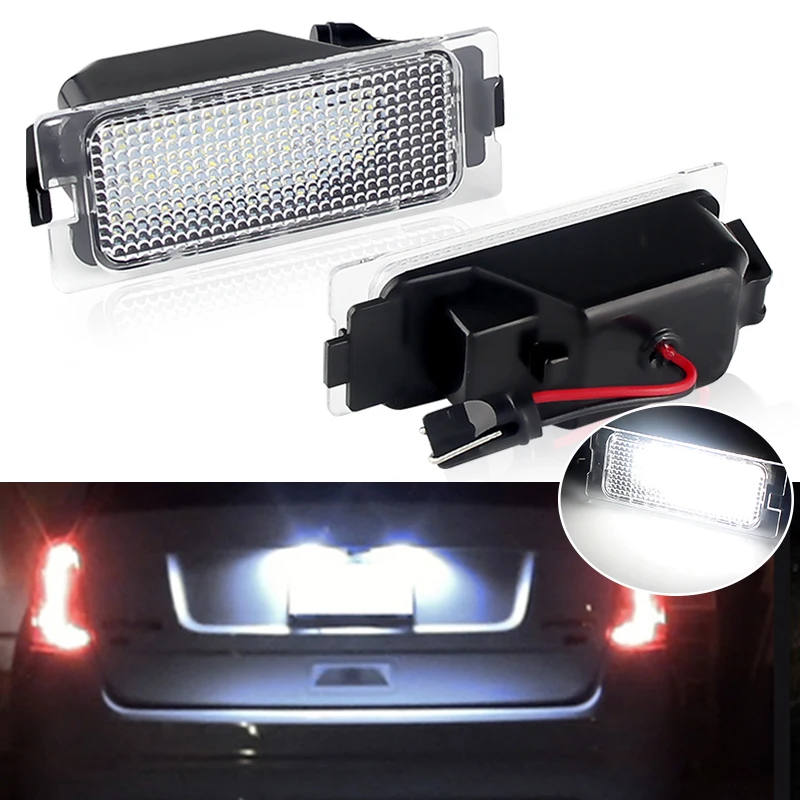 For Ford Edge Escape Mercury White LED 2*Rear LED License Number Plate Lamps 