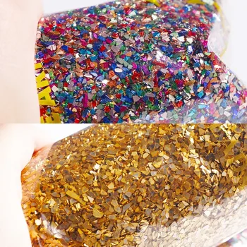 

High Quality New Manicure Wholesale Broken Sequins Face Color Eye Makeup Irregular Flash Nail Patch DIY Decoration Accessories