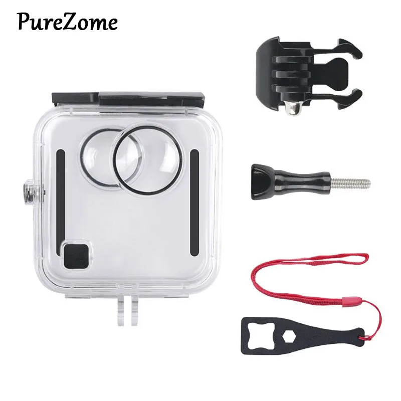 

1Set 45M Diving Waterproof Housing Case for GoPro Fusion 360 Degree Camera Underwater Box Back Door Protective Cover Shell with