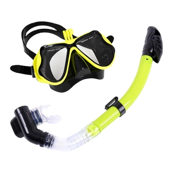 

Swimming Goggles Foldable Tube Panoramic View Snorkeling Gear Waterproof Snorkel Set Dry For Adults Fog Proof Anti Permeation