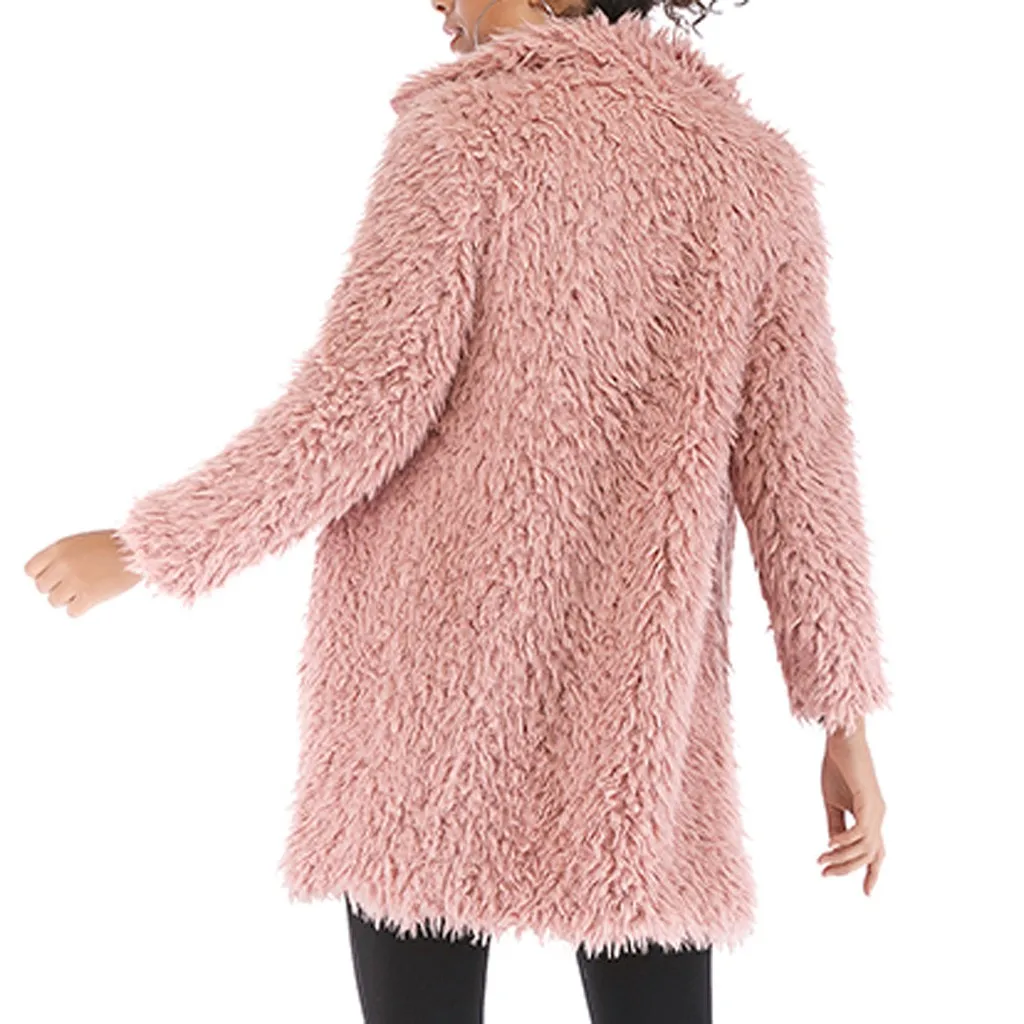 Осенне-зимнее женское меховое пальто, большие размеры, покрытое пуговицами, меховое пальто из искусственного меха, женские длинные свободные мягкие пальто из меха кролика# J30
