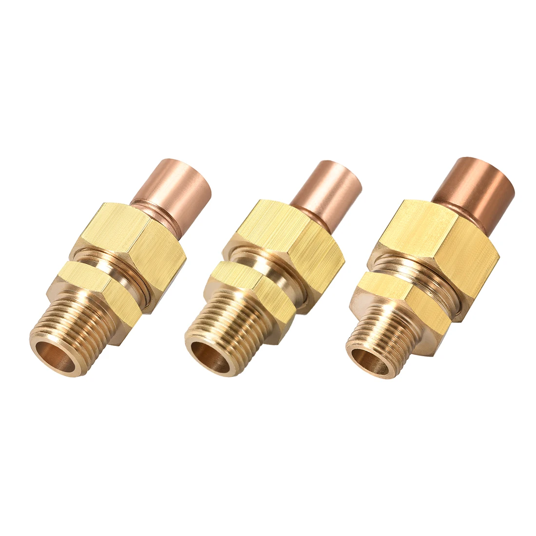 Uxcell G1/4 Lead Free Copper Union Fitting With Sweat Solder Joint To
