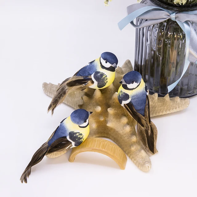 3Simulációs Madár Otthoni Ellátás Karácsonyi Toll Kézzel Készített Hab Színű Madárkertészet Ágcsomagdekorációja - Image 2