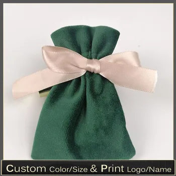 

Custom Logo Silk velvet jewelry pouch eyelash necklace jewellery Electronic Product Beads Packaging Bags 20pcs/lot/