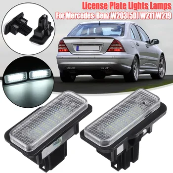 

2pcs 12V LED Number License Plate Light Lamp WIth Canbus Decoder For Mercedes-Benz W203(5D) W211 W219 All years W/Canbus Decoder