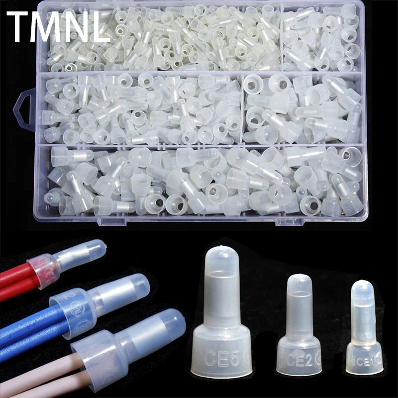 

Transparent pacifier type CE Terminals Nylon Crimp Electrical Wire Cable Closed Caps Closed Line Splice Connector volume mass