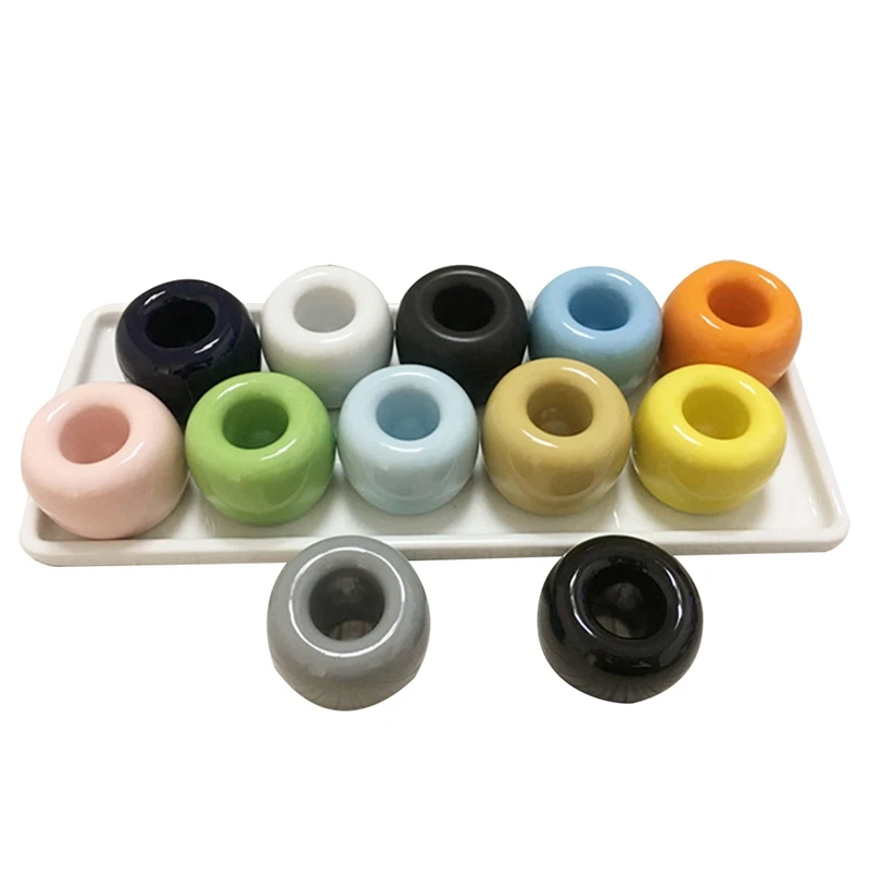 cheap 5pcs Multi function Creative Ceramic Toothbrush Holder Storage Rack Bathroom Shower Tooth Brush Stand Shelf Bath Accessories