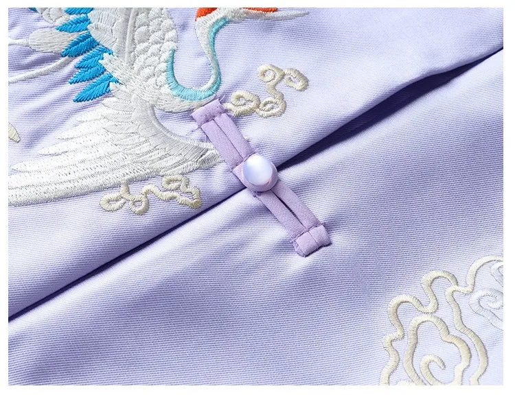 Китайский стиль Феи кран вышитые Пан Кнопка cheongsam стиль короткий раздел куртка Верхняя одежда для женщин
