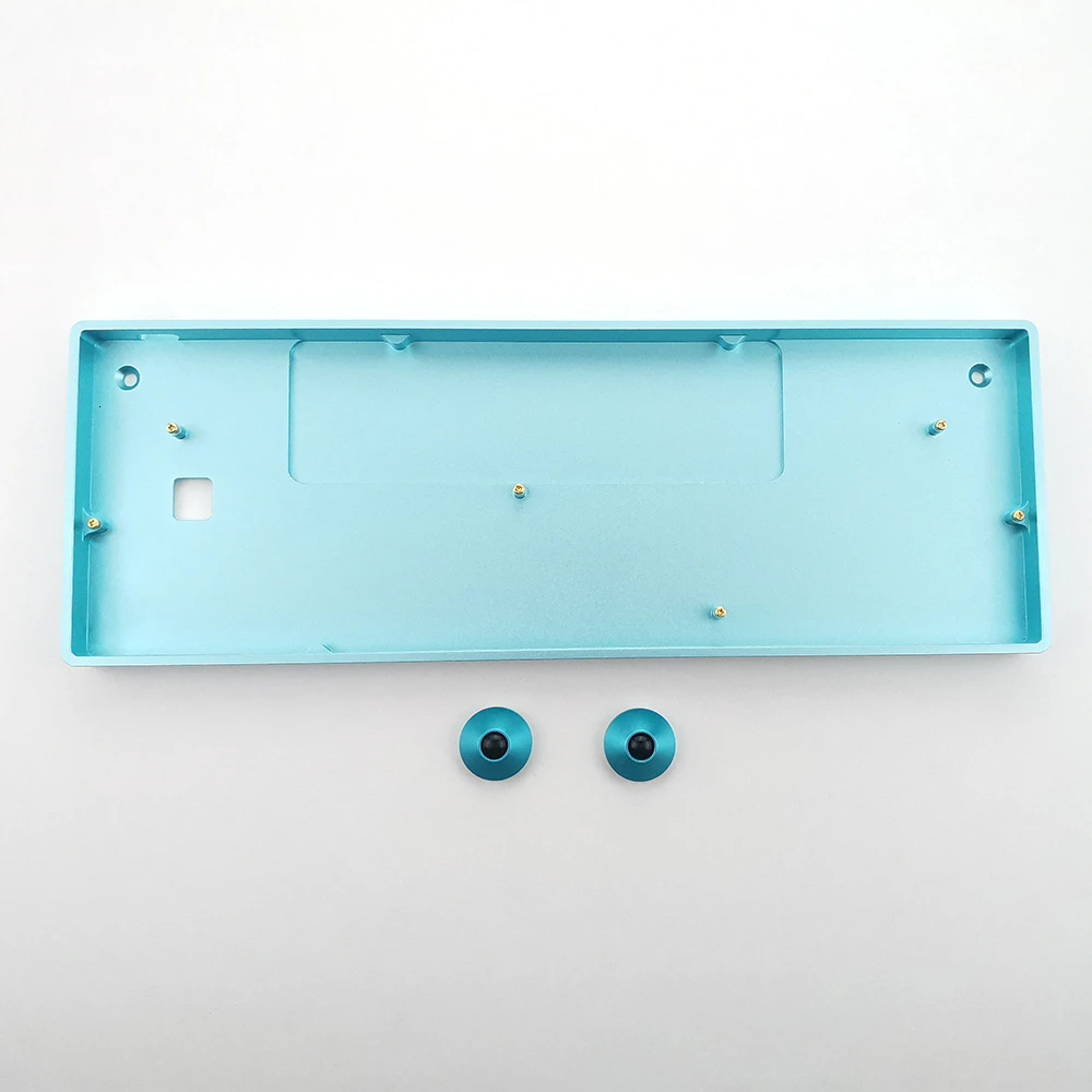 Cyan IDOBAO GH60 анодированный алюминиевый чехол с ЧПУ для 60% Механическая игровая клавиатура, совместимая с Poker2 Pok3r Faceu 60 с алюминиевыми ножками - Цвет: Cyan