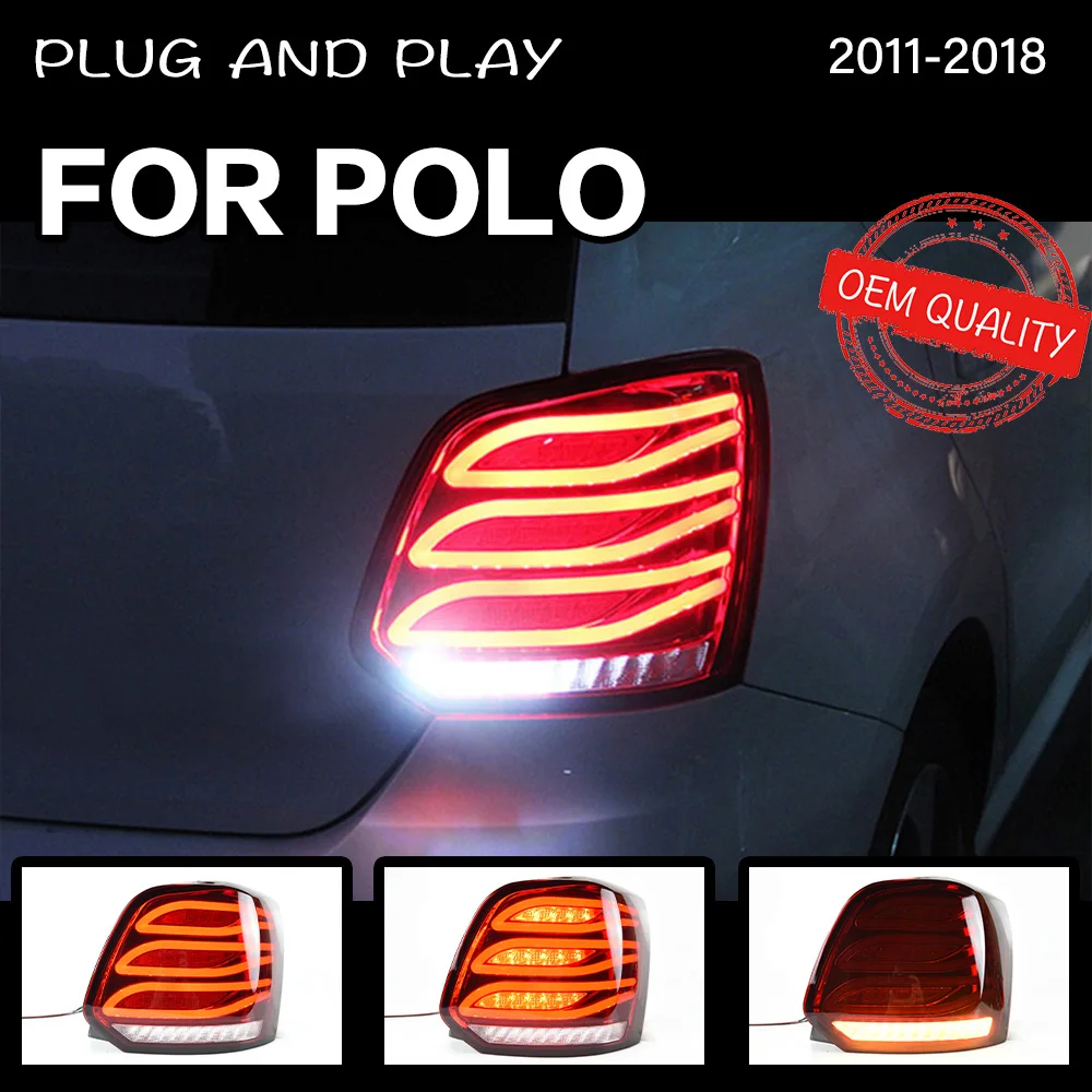 Car Styling tail light for Volkswagen VW POLO 2011 2012-2018 taillights rear lamp LED Signal reversing parking lights