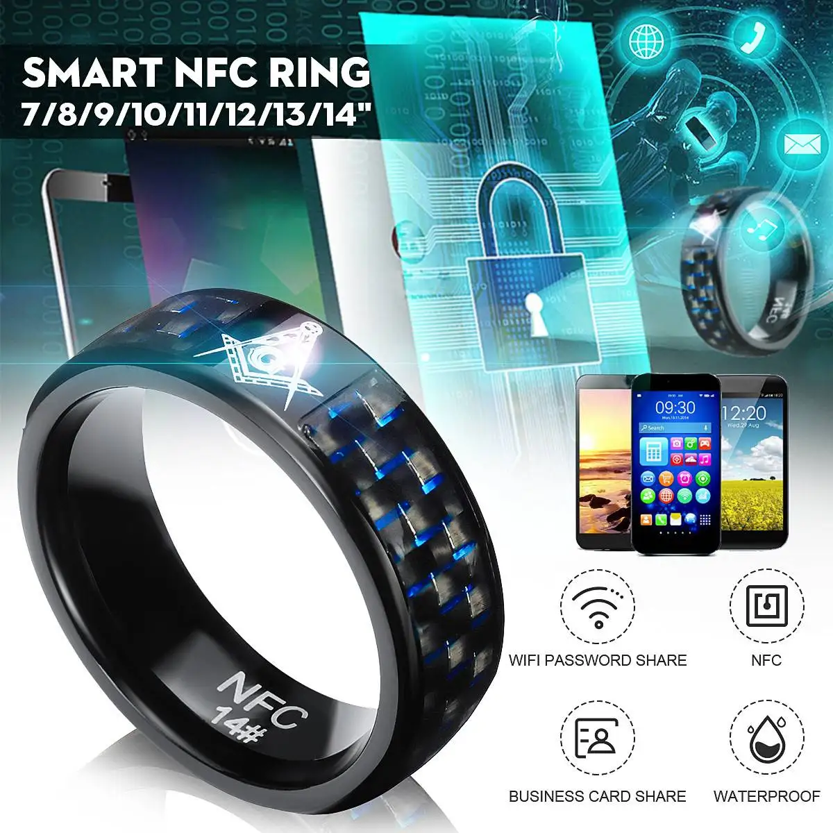 Unlock Health Protection Waterproof Smart Ring Wear New Technology Magic Finger Nfc Ring For Android Windows Nfc Smart Accessories Aliexpress