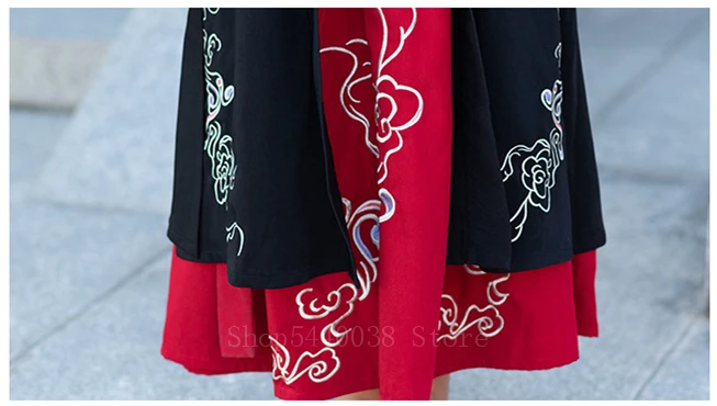 Традиционный китайский стиль Hanfu платье для мужчин и женщин с вышивкой элегантный древний народный танцевальный костюм Новогодняя фотография для влюбленных