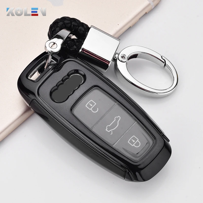 Nuova copertura della cassa chiave a distanza dell'automobile del PC di TPU per Audi A6 A7 A8 e-tron C8 Q8 2018 2019 2020 accessori automatici della protezione del supporto chiave - H35d8eb9174ea42cb8b00597b917af726X