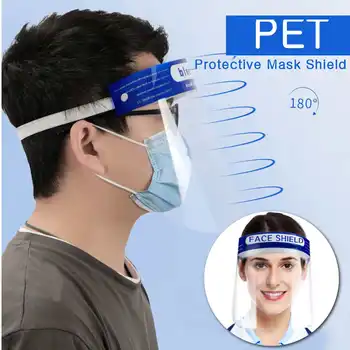 

5/10PCS Transparent Face Shield Safety Protective Mask Anti-Fog Oil-Splash Proof Anti-UV Anti-Shock Safety Mask