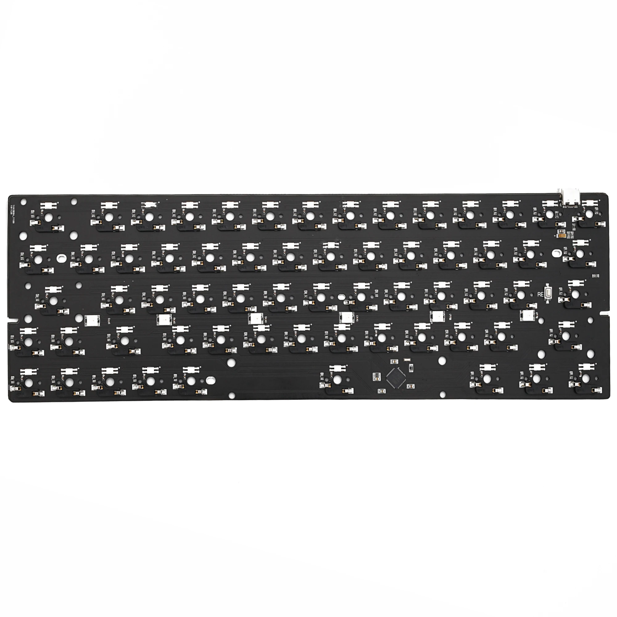 Underglow tipo c Quente Swappable Personalizado Teclado Mecânico Pcb Programado Qmk Firmware Completo Interruptor Bm60rgb Bm60 Rgb 60% Gh60 - Imagem 2