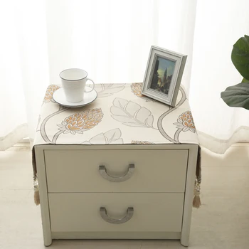 

Modern New Chinese Bedside Table Cover Tablecloth Fabric Square Scarf Rectangular Cover Table Dresser Dust-proof Cloth