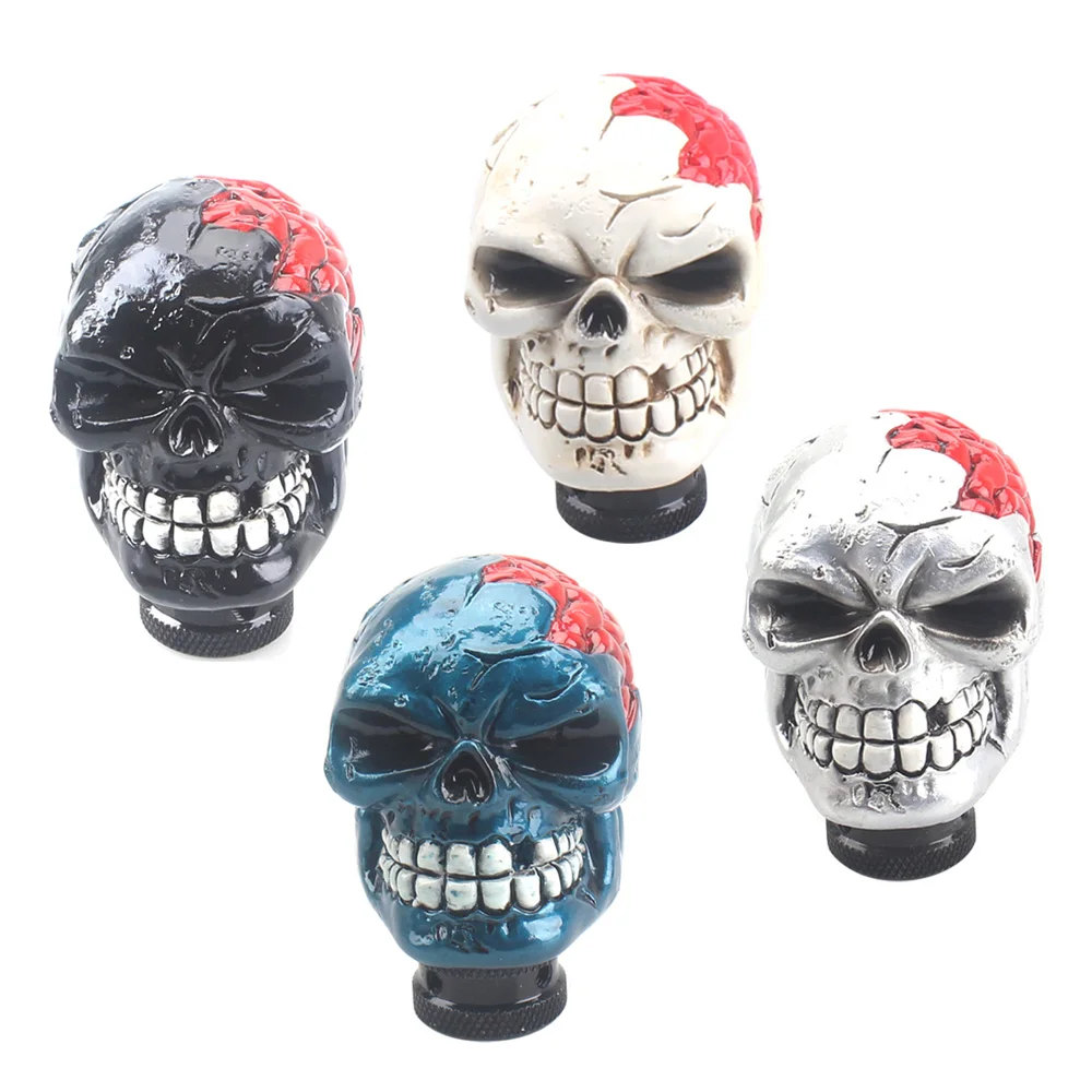 

YOMI Skull Shape Head shift knob Car Accessories Decoration Car Manual Gear Stick Shifter Lever Knob gear shift knob