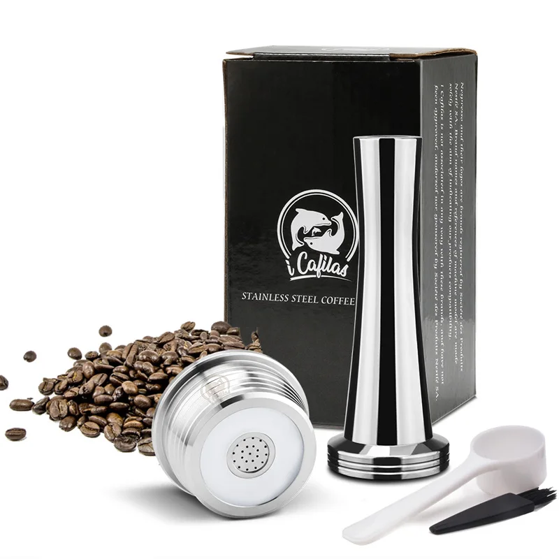

1 Set Of Coffee Machine Stainless Steel Reusable Coffee Capsule For Q NDIQ7323 Coffee Shop Bar Supplies