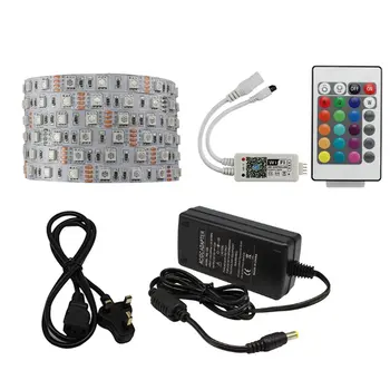 

Smart 24 Keys Wifi Control IP65 Waterproof 16.4ft 60 LEDs/m RGB Colorful LED Strip Lights Set + Power Adapter + Wifi Control