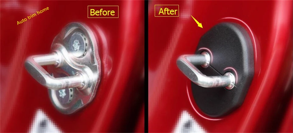 Lapetus аксессуары, пригодный для Mazda CX-5 CX5-, пластиковый автомобильный замок, пряжка, крышка, накладка, комплект защиты 4 шт./компл