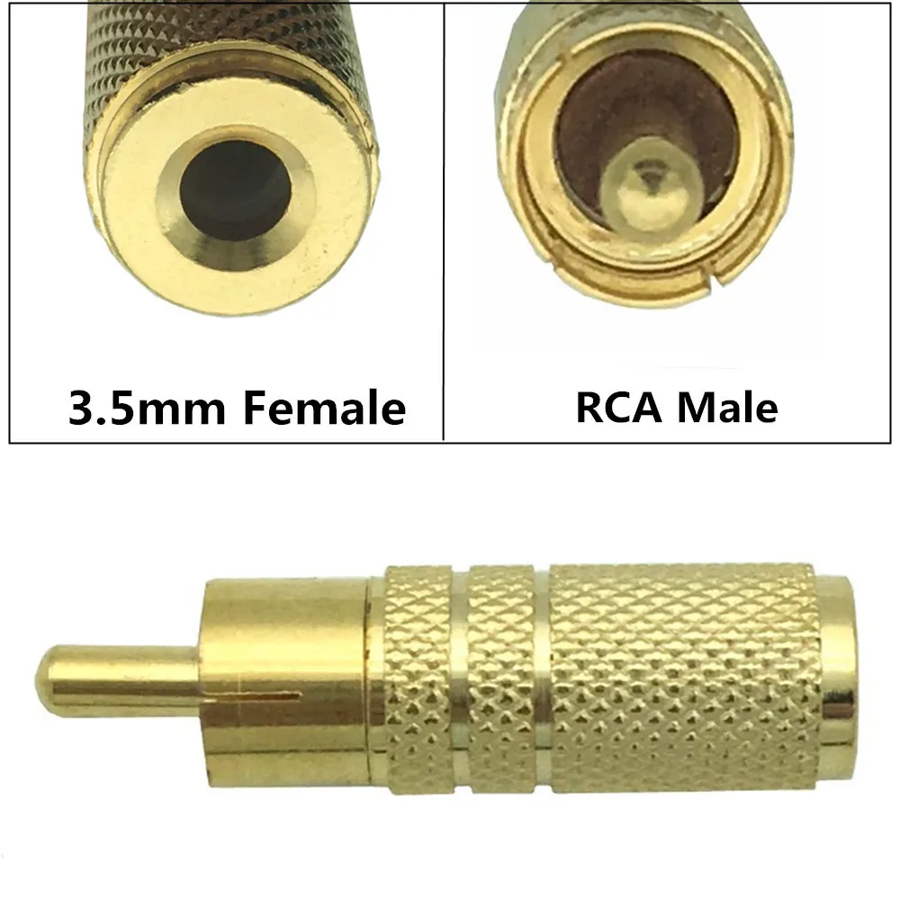 3 5 мм 1/8 &quotAux Mono гнездо штекер RCA позолоченный Аудио адаптер F/M Адаптер| |