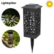 Lightingview солнечный свет для украшения сада из нержавеющей стали датчик солнечного света водонепроницаемая садовая лестница для двора лампа для дорожек
