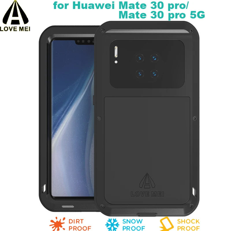 Mate 30pro чехол для телефона жизнь водонепроницаемый противоударный металлический Броня Любовь Mei чехол для huawei mate 30 pro 30pro 5G водостойкий Чехол