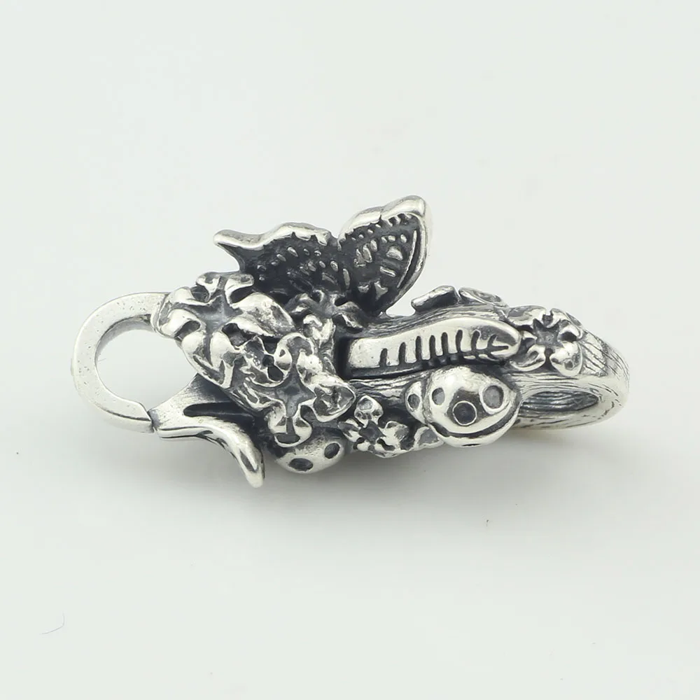 Authentic-925-Sterling-Silver-Papillon-Lock-Butterfly-European-beads-charm-diy-Jewelry