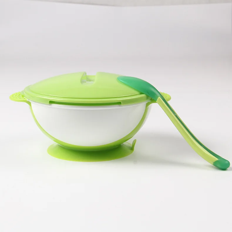 

Baby Spoon Bowl Learning Dishes food Bowl Temperature Sensing Spoon Baby Tableware baby eco-friendy food Baby Feeding Bowls